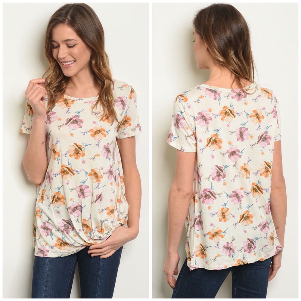 Pink/Peach Knot Tee 11012 - Picture 2 of 2